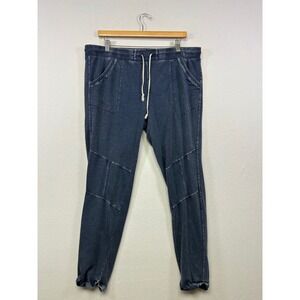 Rewind Acid Wash Moto Jogger Pants Mens XL Blue Tapered Drawstring Utility